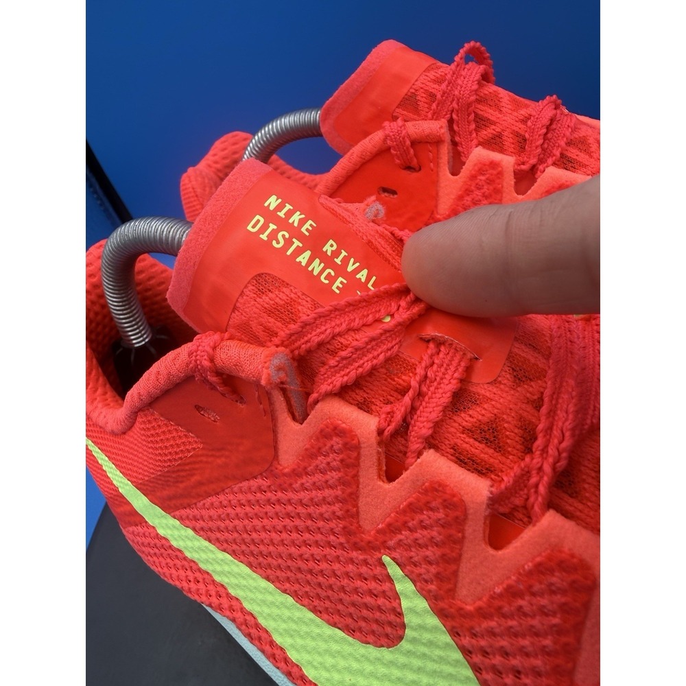 Nike Zoom Rival Distance Mens Sz 10.5 Crimson Barely Volt Track Shoes FZ9653-600 - Picture 4 of 10